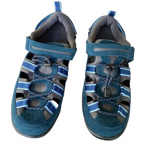 Orthofeet Naples Water Sandals Womens SZ 10 Blue Leather Fisherman Beach Boating